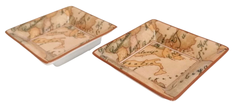 Set 2 Ciotole Quadre 8 cm ALVIERO MARTINI 1ª Prima Classe Ciotoline Porta Salse