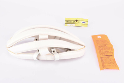 NOS White Reg #402 danish leather helmet in size 55