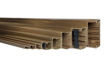 Kabelkanal / Kabelleiste / verschiedene Gr&ouml;&szlig;en L&auml;nge 2m Braun (Holzdesign) VDE