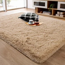 Fluffy Rug, Super Soft Fuzzy Area Rugs for Bedroom Living Room - 5' X 8' Large P