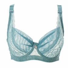 LACE 3/4 CUP NON-PADDED SUPPORT UNDERWIRED BRA BLACK WHITE 34 36 38 40 42 44BCDD