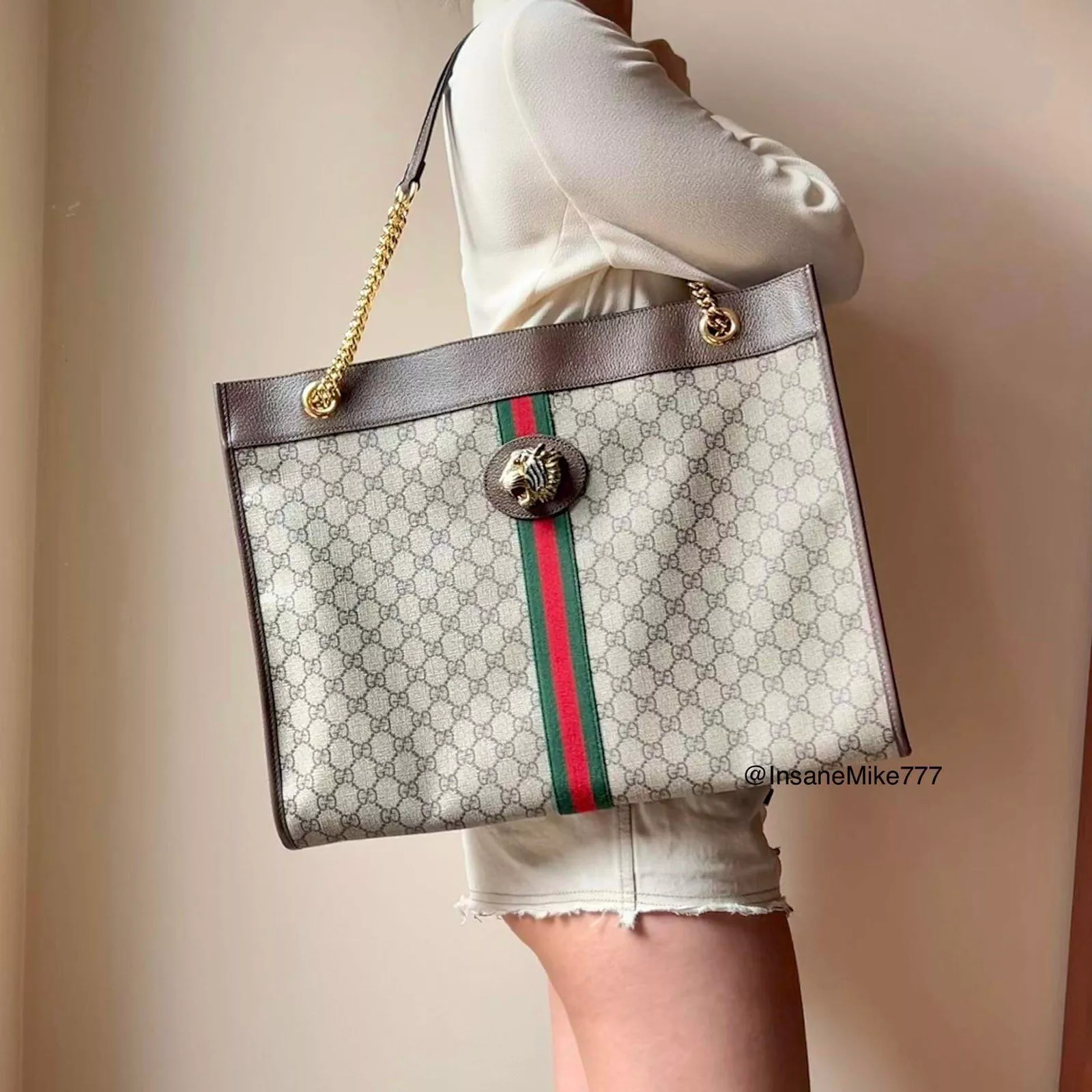 RARE fourre tout Rajah Gucci Supreme Canvass édition limitée avec pochette neuf sans étiquette jamais utilisé