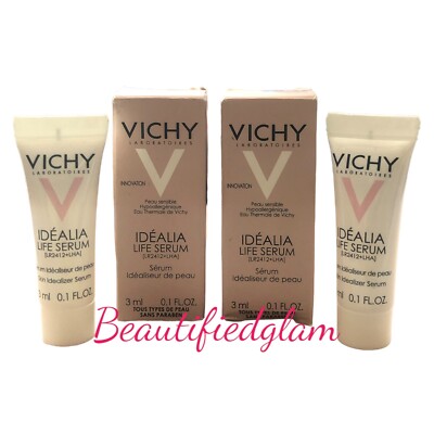2 Vichy Idealia Radiance LIFE Serum MINI 3ml / 0.1oz NEW