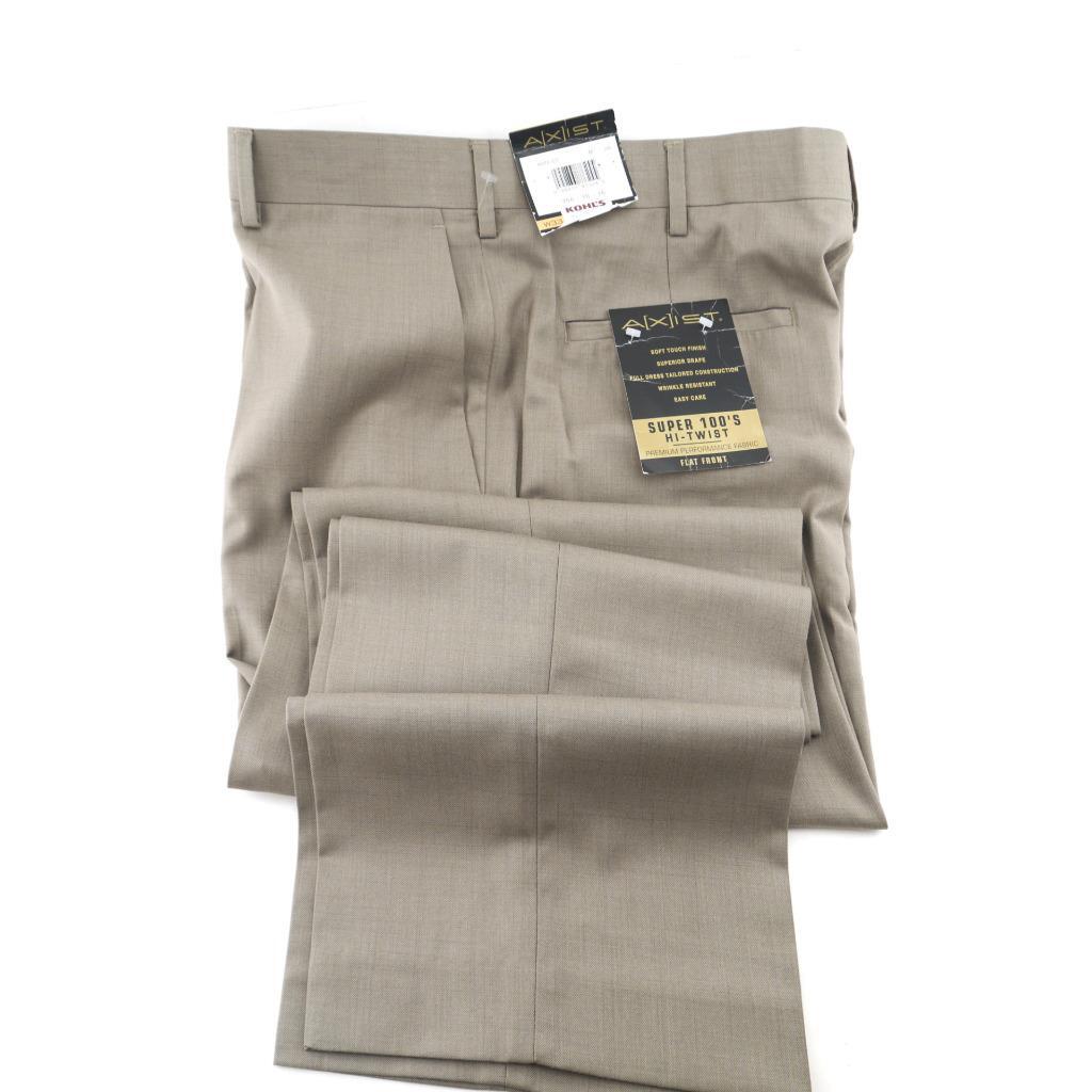 NWT Gray Beige AXIST Dress Pants Size 33 x 32 Super Light
