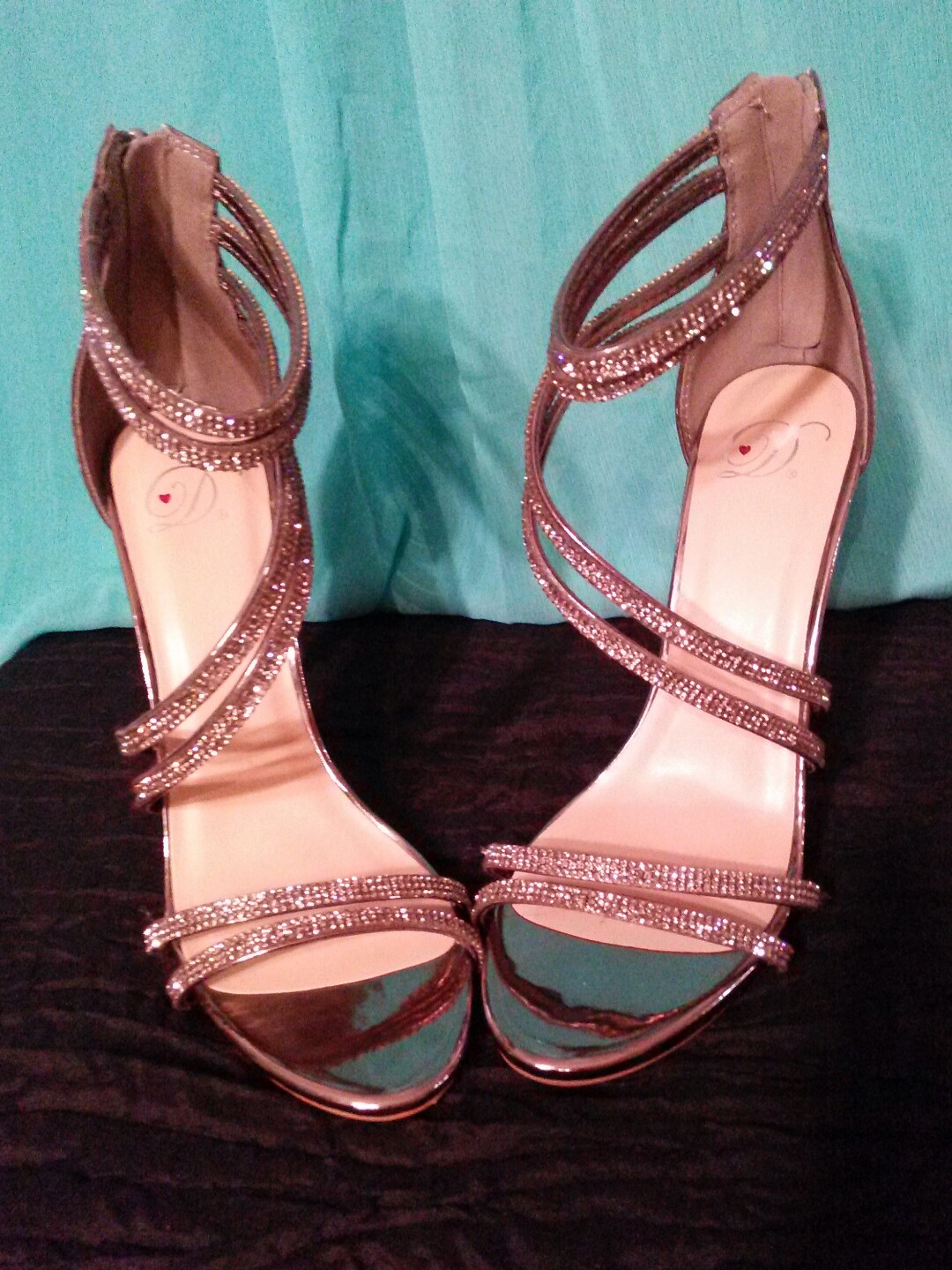 Women's Strappy High Heels by D'💜 Sz 8½M Titanium/Silver CUTE!! | eBay