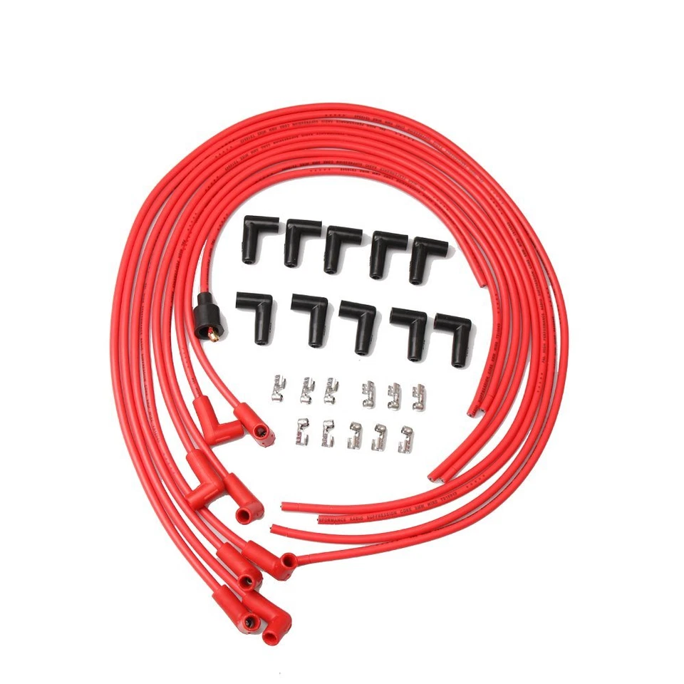 Juego de cables de bujía de encendido HEI universal de alto rendimiento de 8 mm chaqueta de silicona Foto 2 de 4