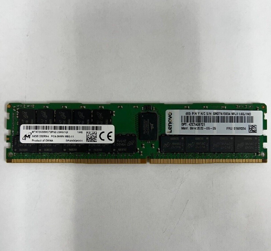 NEW Lenovo/IBM 01KR374 4ZC7A08721 64GB DDR4 PC4-2666V ThinkServer