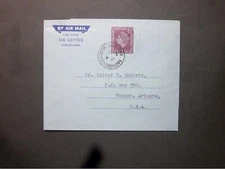 GB Stationery STO QEII 6d purple 'Kenrick' Air Mail Letter Sheet used H&B ASP22