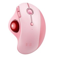 Wireless Bluetooth Trackball Mouse Ergonomic Rollerball Pink
