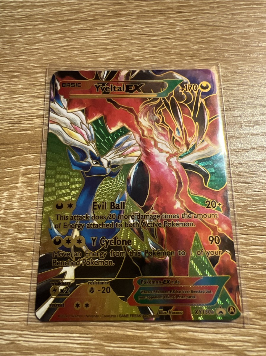 Yveltal Ex Rainbow Gold Style Art Card | eBay