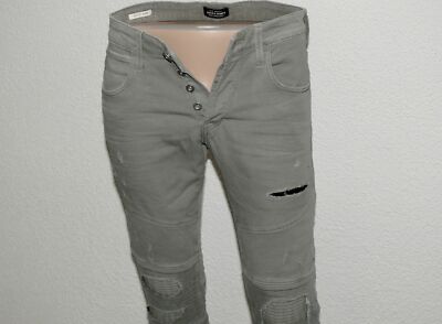 Jack & Jones Glenn JAX Biker Herren Stretch Jeans Slim Fit W 29 33 L30 Darkgrey