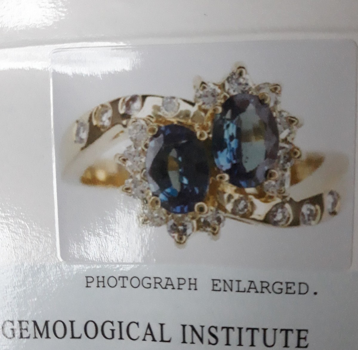 Mark Henry Alexandrite And Diamond 18K Gold Ring Size W/ Cert of