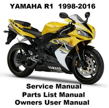 YAMAHA YZF R1 Owners User Workshop Service Repair Parts List Manual PDF files