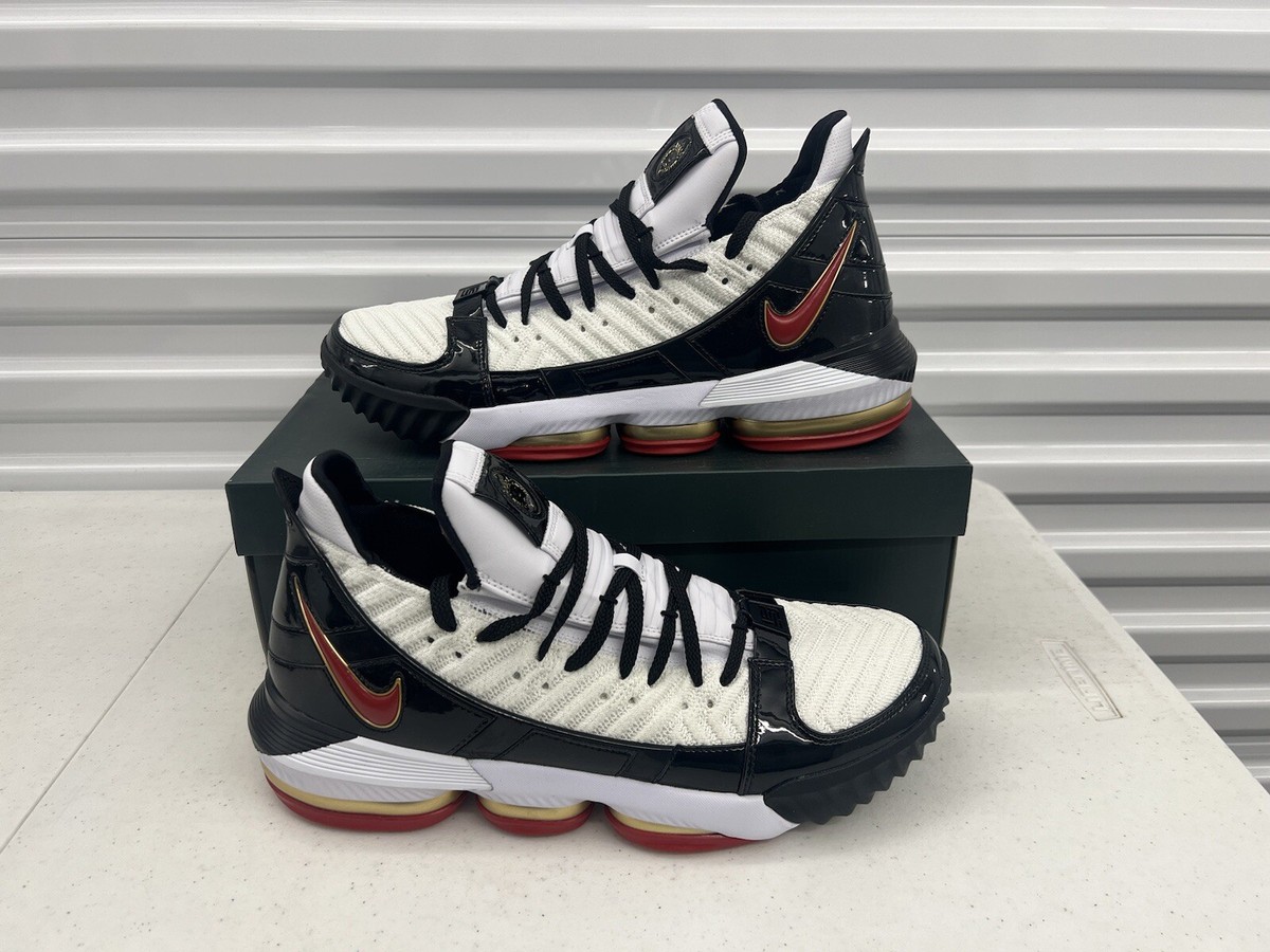 Size 14 Nike LeBron 16 XVI Remix Basketball Shoes White Black