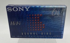 New SONY HiFi 60 Minute Normal Bias Cassette Tape Sealed
