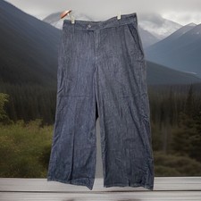 🔥 Nydj • Mona Black Wide Leg Blue Jean Women's Size 10 • New