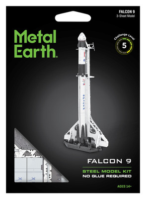 Fascinations Metal Earth SPACEX FALCON 9 Two-Stage Rocket 3D Laser