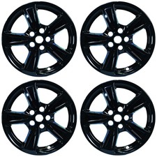 4 Black 17 Wheel Skins Hub Caps Full Rim Covers For Ford Mustang 2021-2022