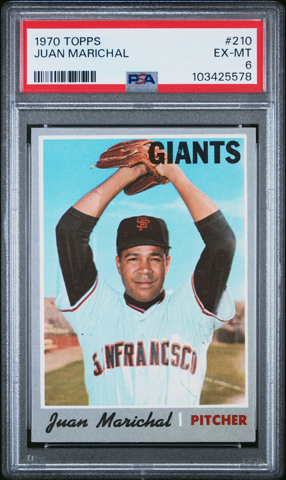 1970 TOPPS #210 JUAN MARICHAL PSA 6