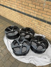 Genuine VW Golf R 18” Alloy Wheels Gloss Black Set of 4 Refurbished 5x112