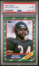 1986 TOPPS #11 WALTER PAYTON PSA 6
