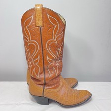 Vintage Dan Post rhino leather cowgirl boots. Very good condition men 5 women 7
