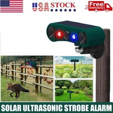 Outdoor Solar Motion Sensor Alarm 130dB Loud Sound Siren Alarm 4 Modes Garden