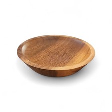 Solid Black Walnut Handmade Wooden Bowl   Signed USA Craft Turned Wood Dish