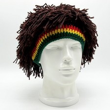 Rasta Beanie Hat Knit Jamaican Reggae Bob Marley African Jamaica Wig Dreadlocks
