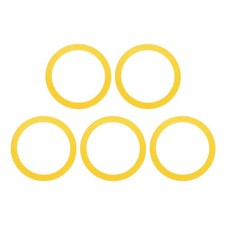 5 Pcs Flush Valve Seal 2.56" ID. x 3.15" OD. Silicone Toilet Gasket, Yellow