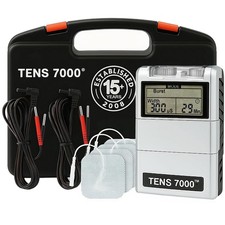TENS 7000 Digital Unit with Accessories - Muscle Stimulator Black