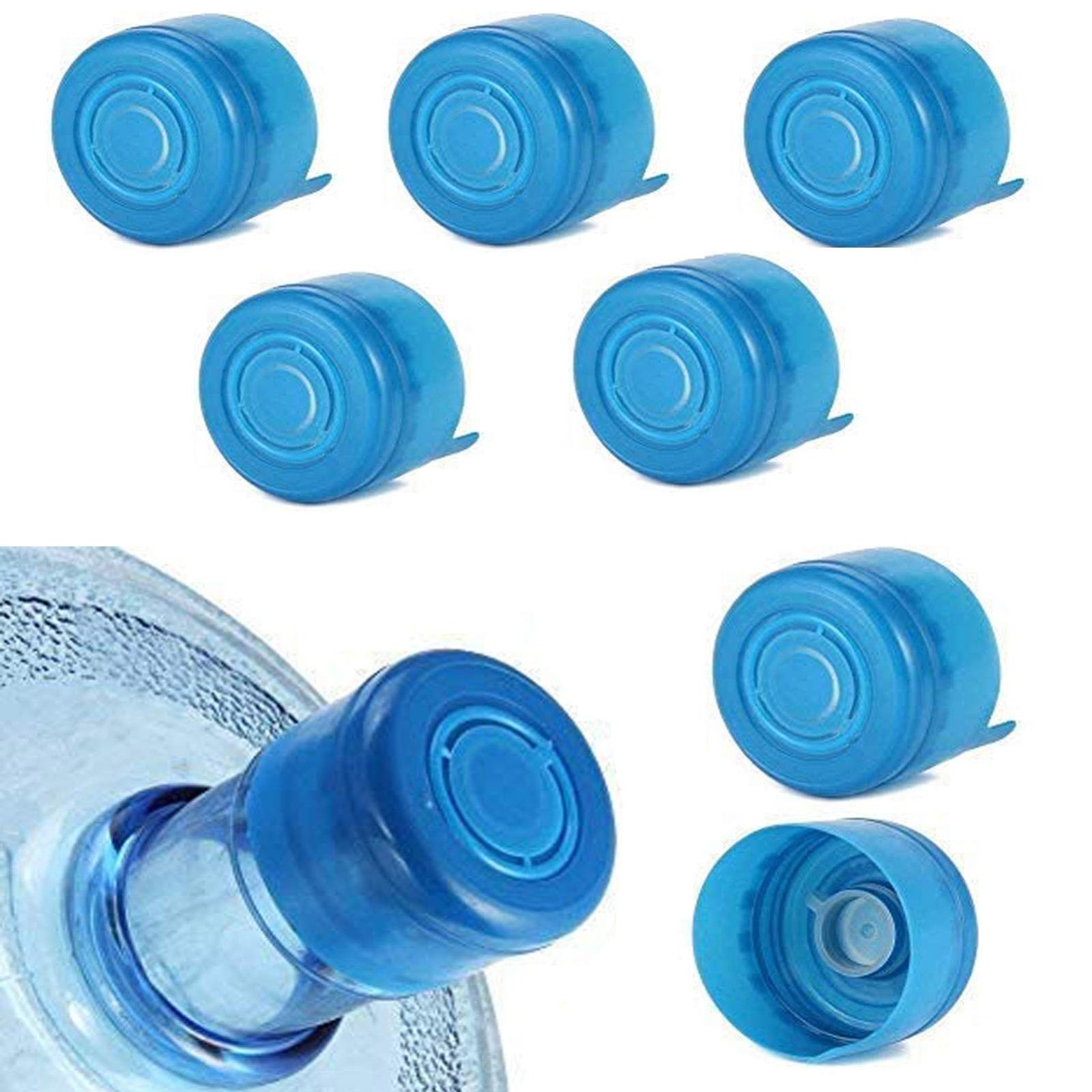 Water Bottle Caps Reusable Gallon Snap On Cap Lid Drinking Primo Non Spill 5 pcs