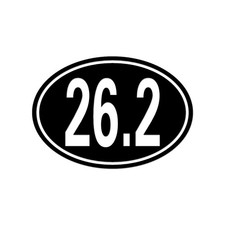 Oval 26.2 Sticker Decal Die Cut Oval 26.2 Sticker Decal Die Cut