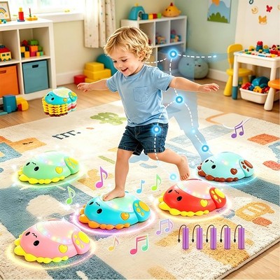 Balance Stepping Stones for : 5 Pcs Non-Slip Sensory Toys for - Obstacle Cour...