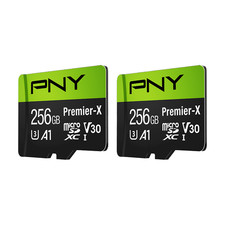256GB Premier-X Class 10 U3 V30 microSDXC - 2-Pack, Waterproof Shockproof