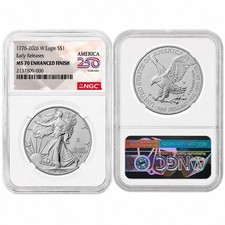 2026 W Silver American Eagle Enhanced Uncirculated NGC MS70 Enhanced ER- Presale