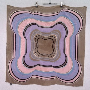 Gucci Y2K 2001 Rare écharpe vintage 100% soie multicolore violet/marron/rose carré