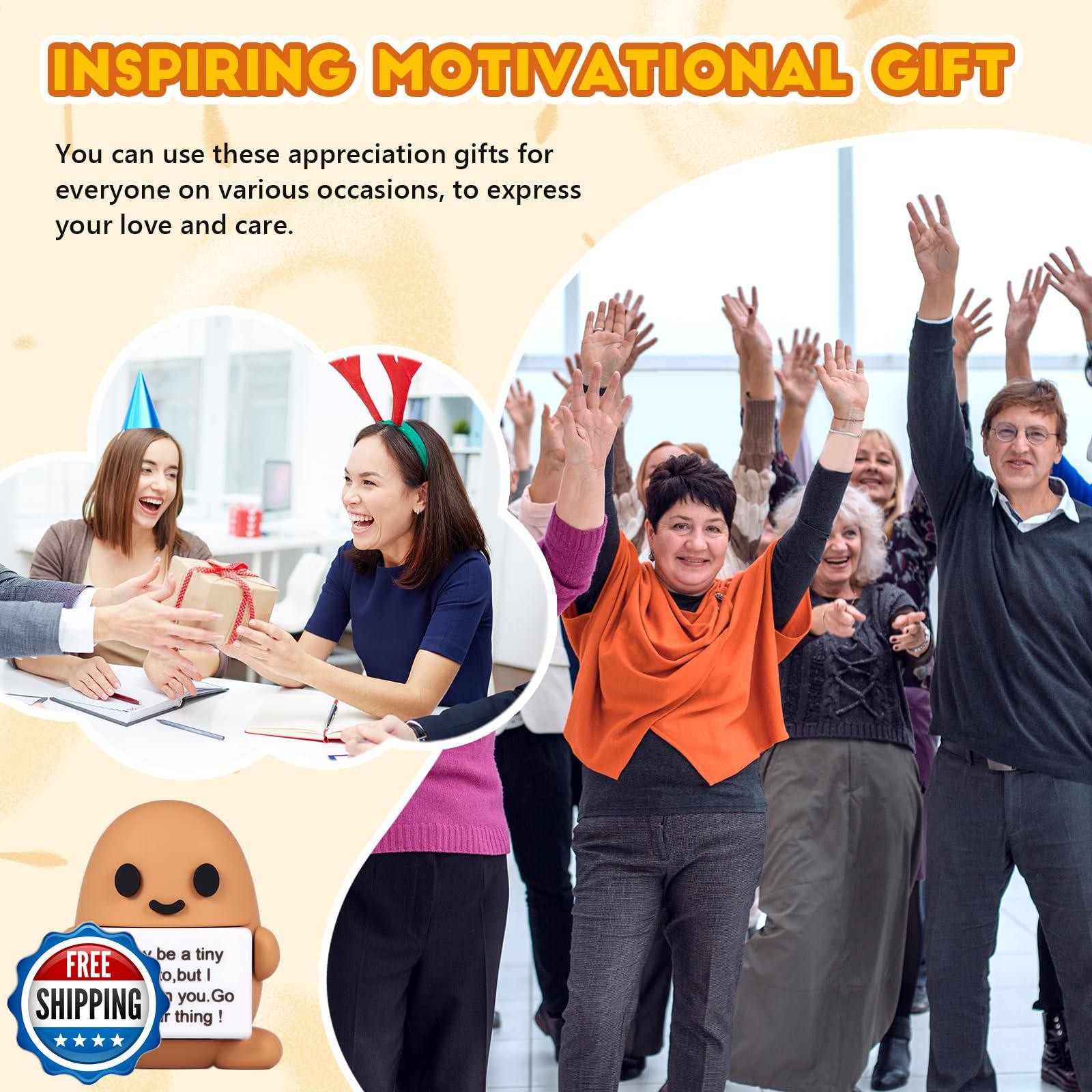 Gejoy 25 Pcs Mini Rubber Potato Toys Gifts Mini Motivational Potatoes Decorat