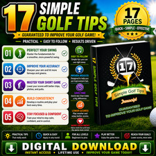 17 Simple Golf Tips Guide PDF MP3 Audiobook Golf Swing Training Digital Download
