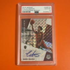 2019-20 Panini Mosaic Collin Sexton Autographs Silver Prizm Auto PSA 10