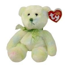 TY Beanie Baby - FLORA the Green Ty-dyed Bear (7.5 inch) - MWMTs Stuffed Animal