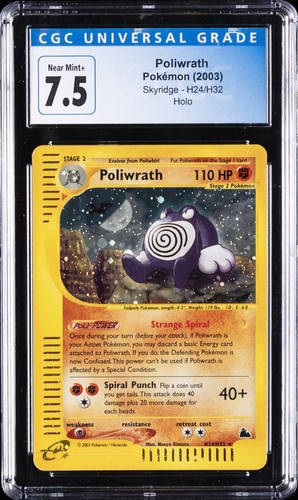 Poliwrath graded CGC 7.5 for sale on eBay