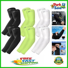 High-Performance UV Sun Protection Arm Sleeves - 6 Durable Pairs for Active Use