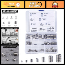 Thread Repair Inserts Assortment Kit - 140Pcs Stainless Steel M3 M4 M5 M6 M8 M10