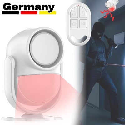 Sensor Alarmgerät Fernbedienungen 125dB Infrarot Sirene Bewegungsmelder System