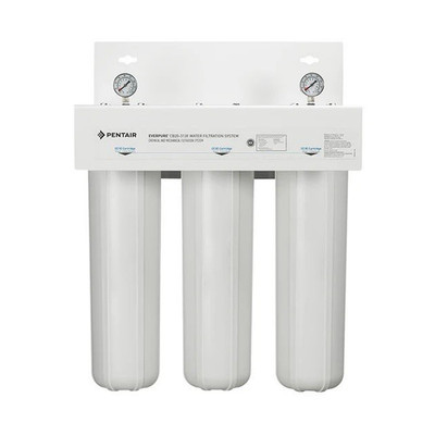 Pentair Everpure CB20-312E 3-Stage Carbon Water Filter System 20 gal w/ Gauges