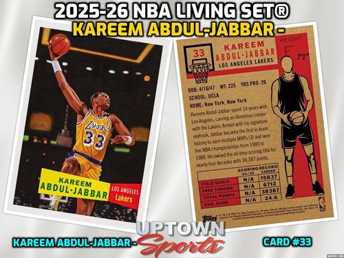 Kareem Abdul-Jabbar - 2025-26 NBA Living Set® - Card 33 - Presale
