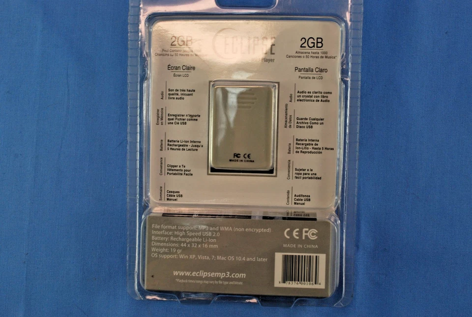 ECLIPSE MP3 Player 2GB CLD25L LCD Silver FREE SHIPPING! - Image 2 of 3