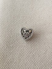 PANDORA 925 Sterling Silver and 14kgold Heart Love You Bead Charm Jewellery Gift