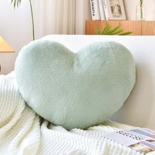 Heart Pillows, Cute Heart Decorative Pillow, Medium-15.7"x11.8" Sage Green